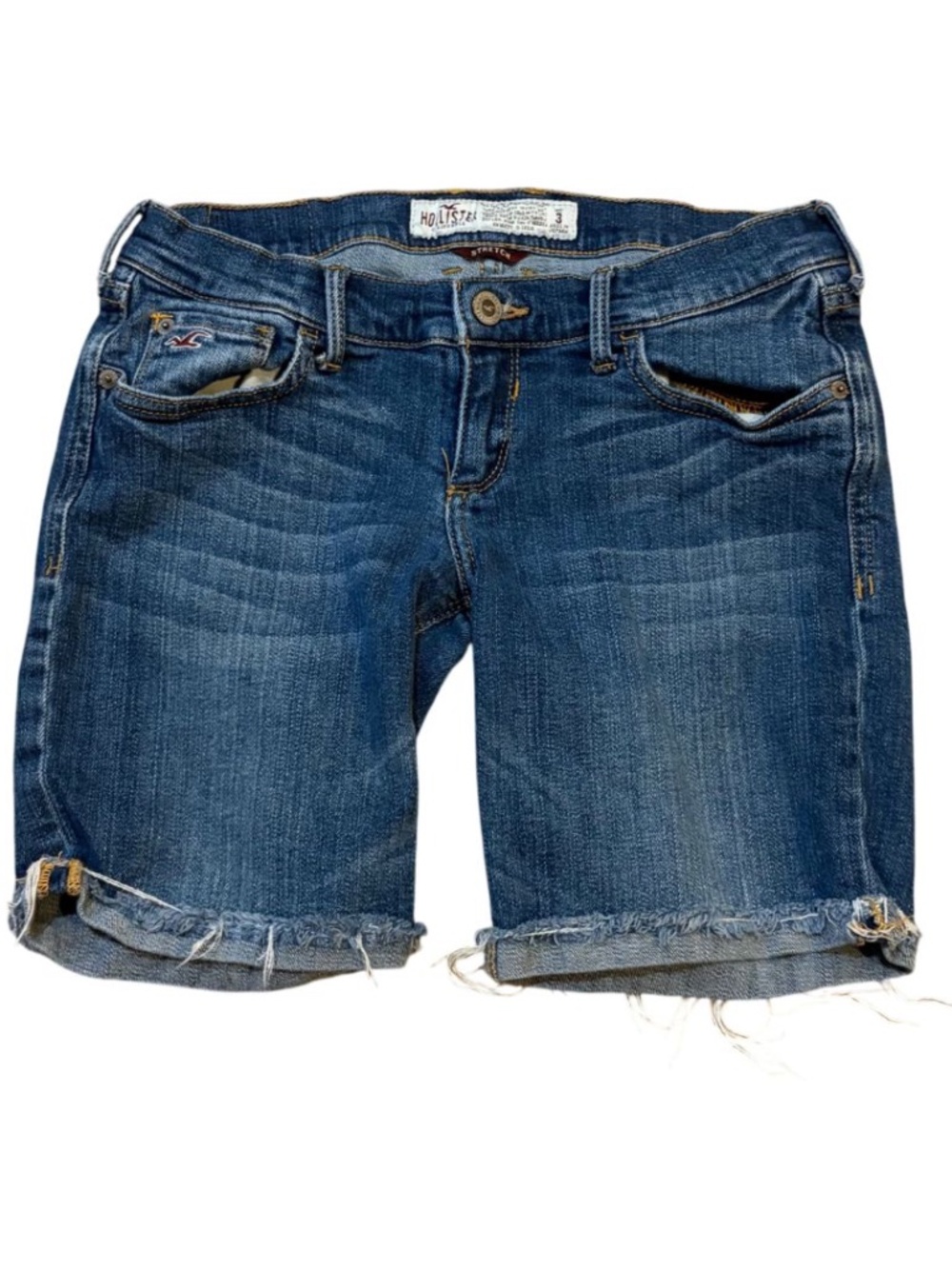 Hollister Jean Stretch Cuffed Bermuda Shorts